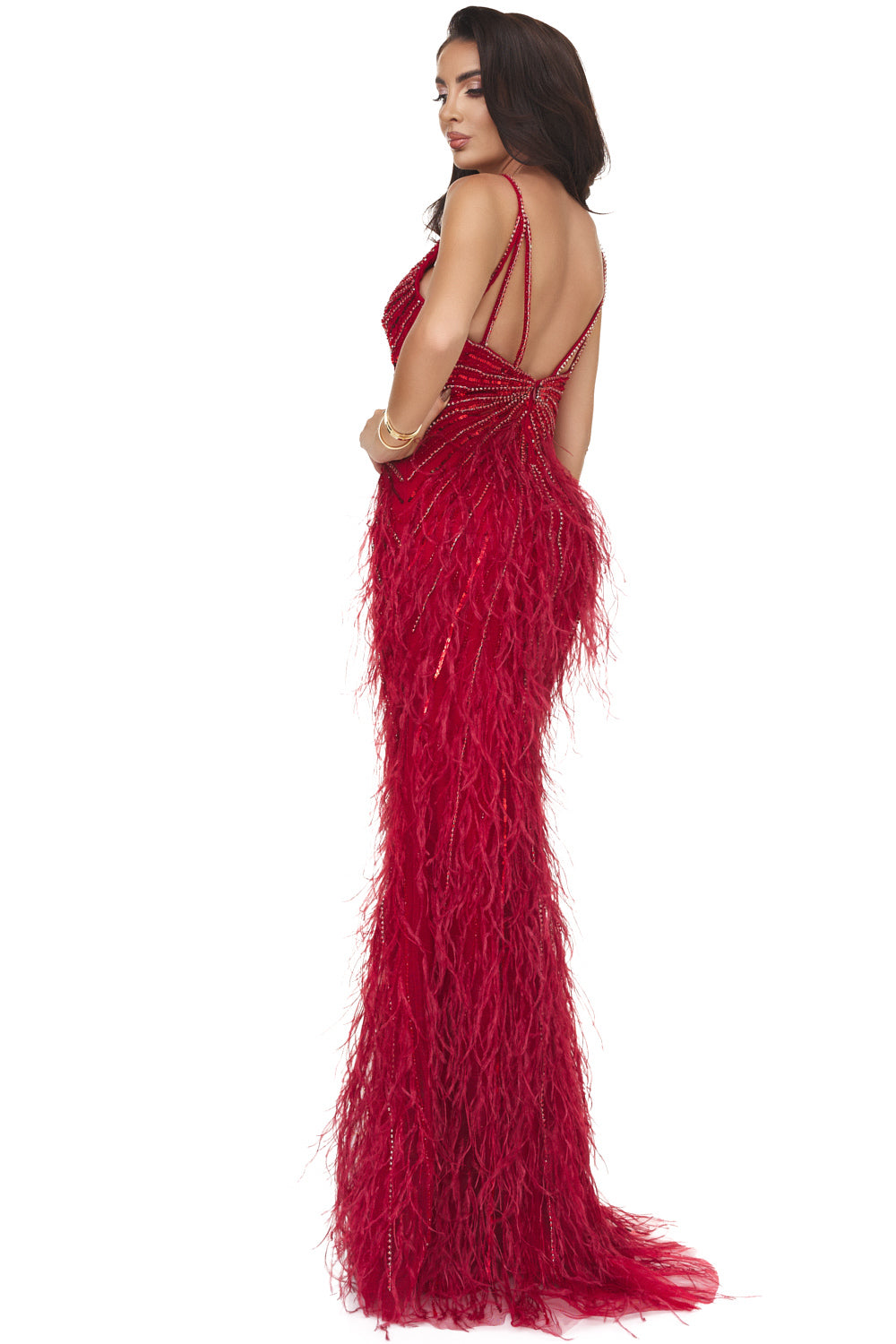 Rochie Kerya burgundy Wasari DE INCHIRIAT