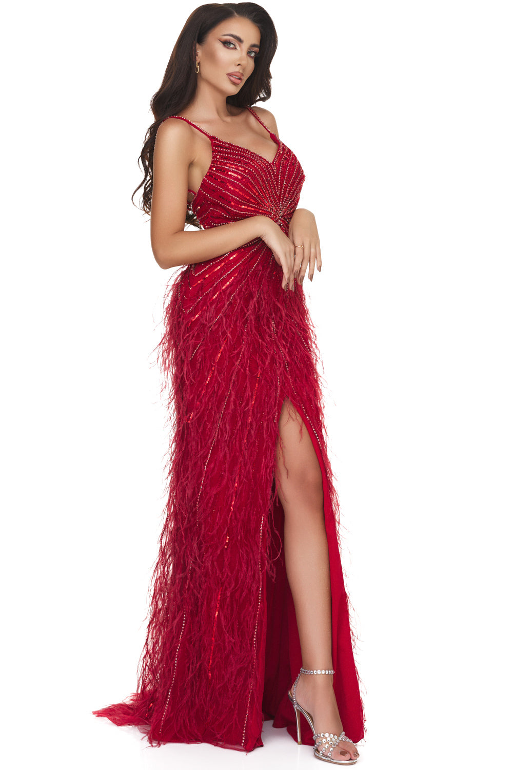 Rochie Kerya burgundy Wasari DE INCHIRIAT