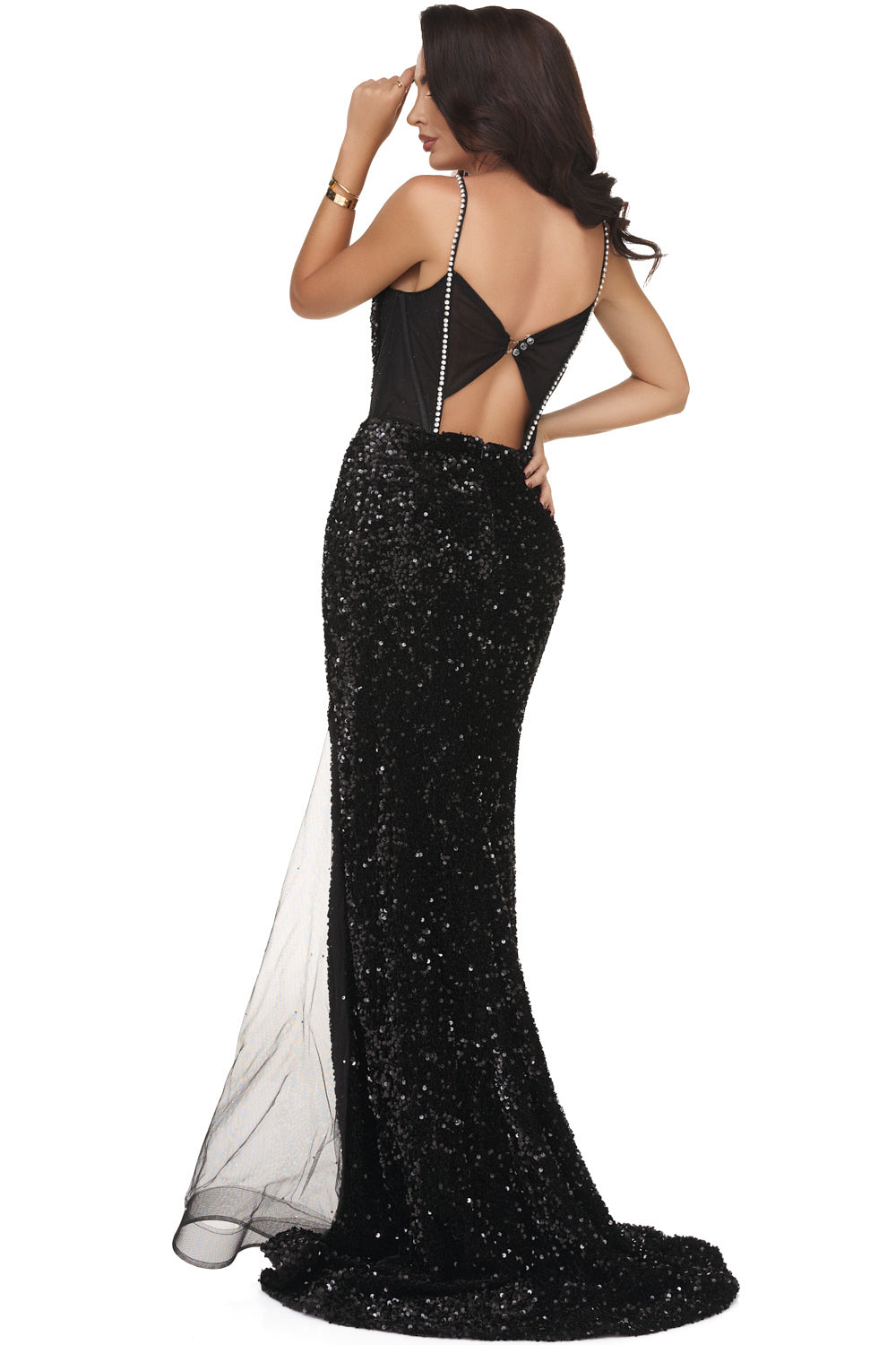 Rochie dama lunga neagra Poerto Wasari