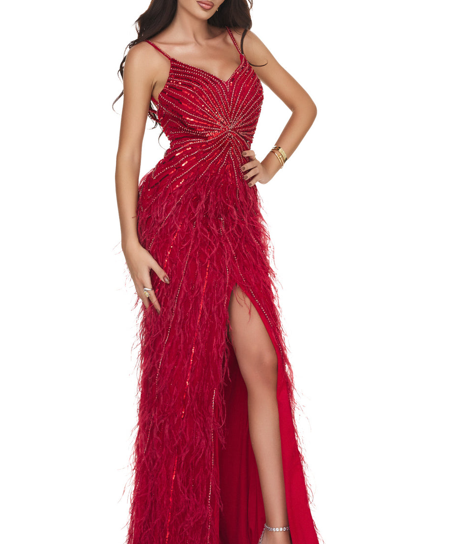 Rochie dama lunga burgundy Kerya Wasari