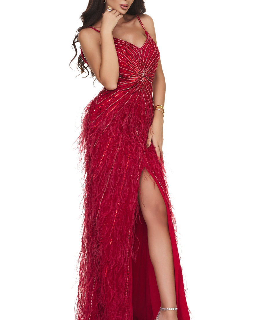 Rochie Kerya burgundy Wasari DE INCHIRIAT