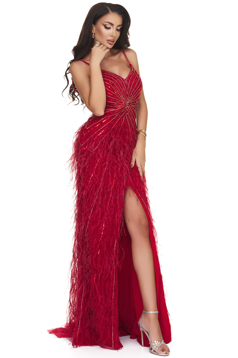 Rochie Kerya burgundy Wasari DE INCHIRIAT
