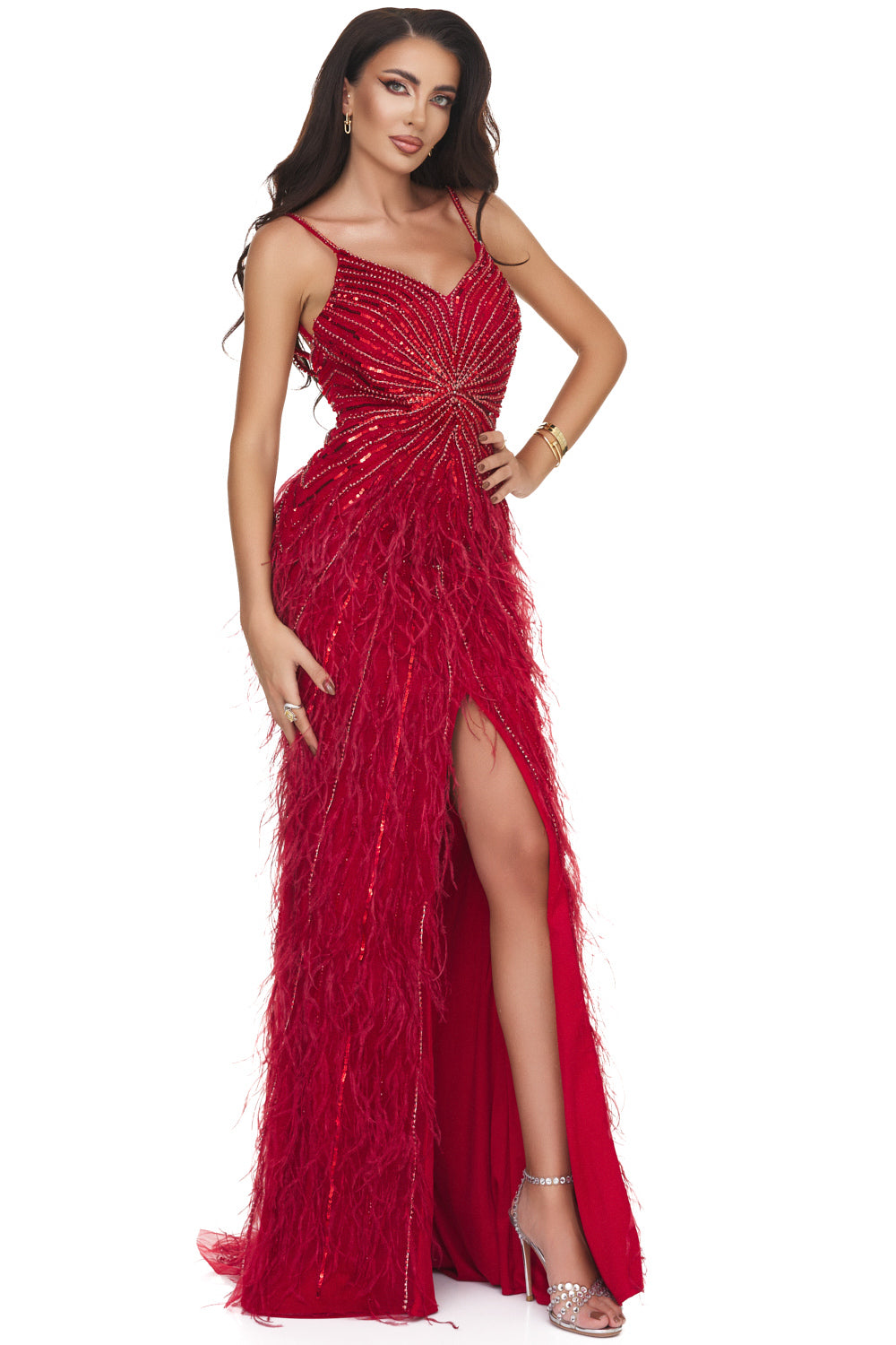 Rochie Kerya burgundy Wasari DE INCHIRIAT
