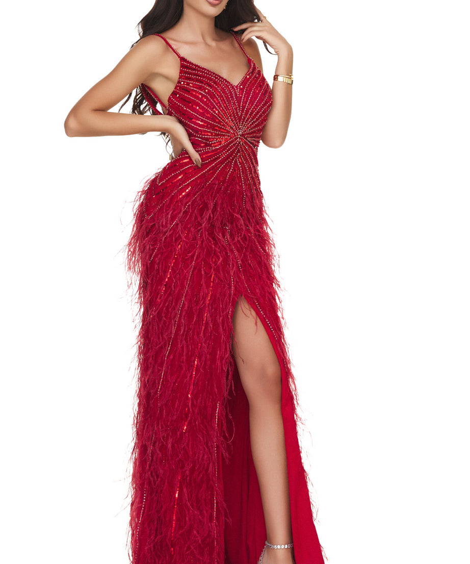 Rochie Kerya burgundy Wasari DE INCHIRIAT