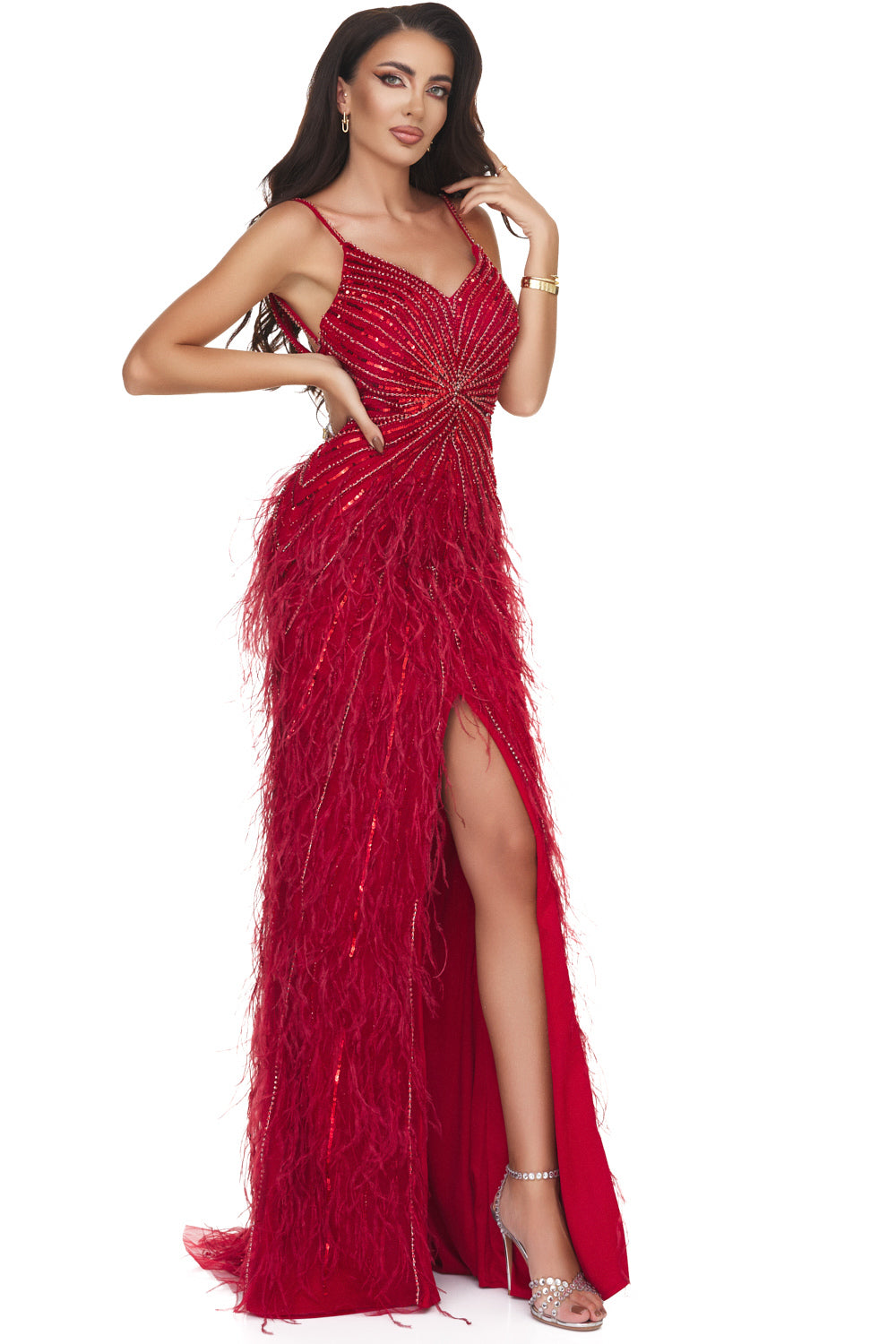 Rochie Kerya burgundy Wasari DE INCHIRIAT