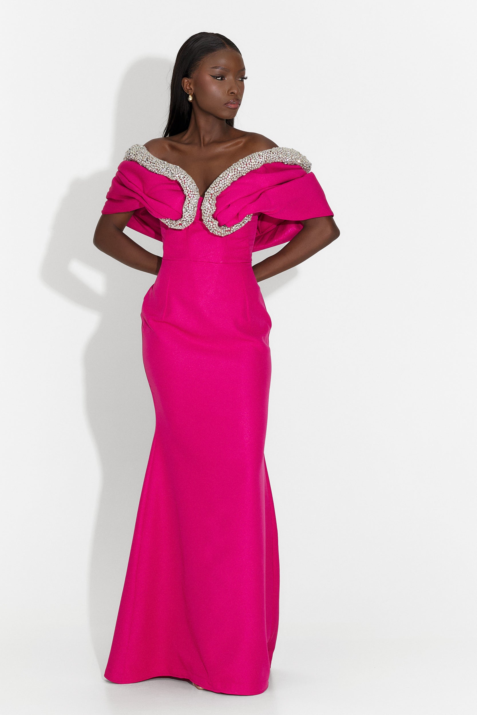 Rochie Malynda fucsia Wasari DE INCHIRIAT