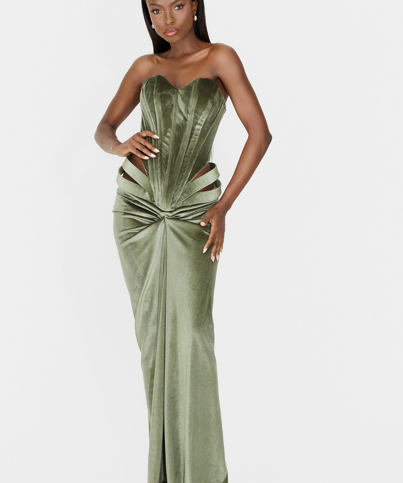 Rochie Edenia kaki Wasari DE INCHIRIAT