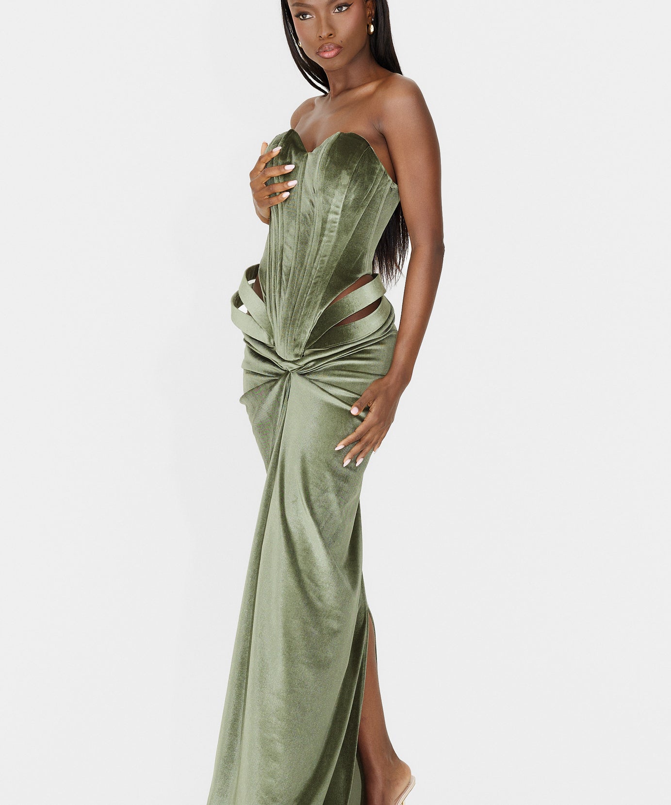 Rochie Edenia kaki Wasari DE INCHIRIAT