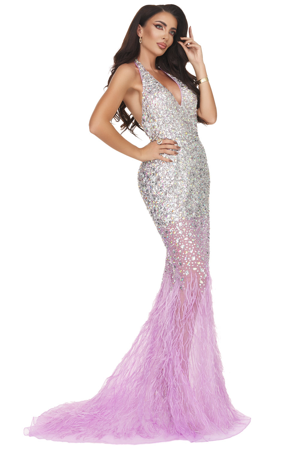 Rochie Helena lila Wasari DE INCHIRIAT