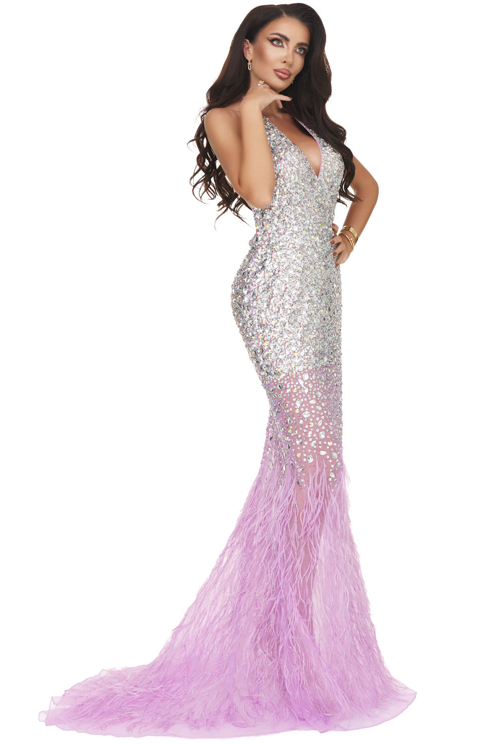 Rochie Helena lila Wasari DE INCHIRIAT