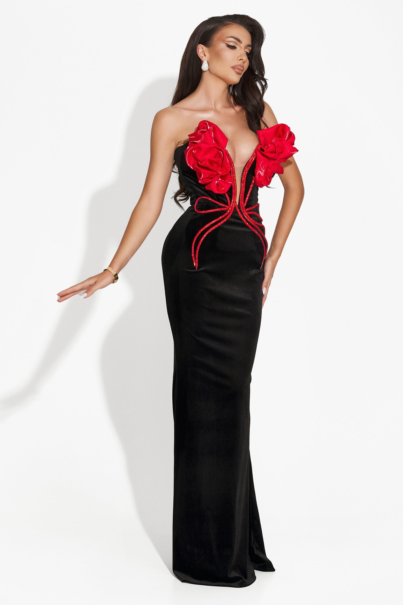 Rochie dama lunga neagra Vanasia Wasari