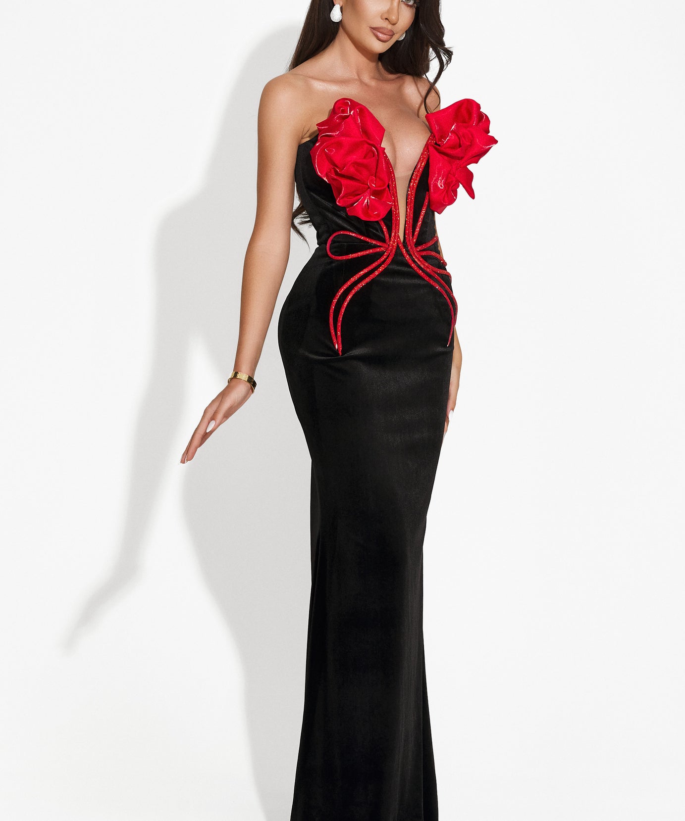 Rochie dama lunga neagra Vanasia Wasari