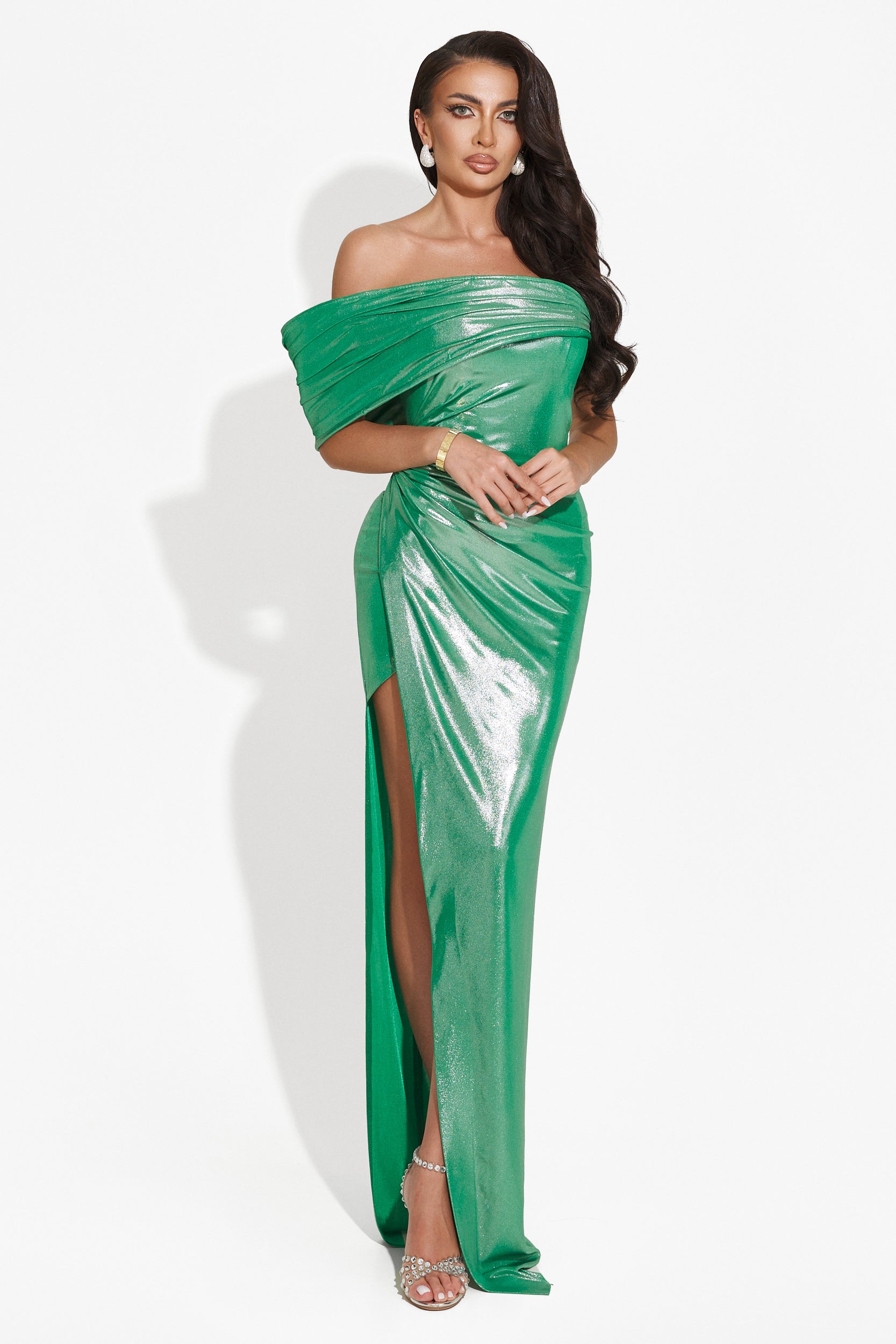 Rochie dama lunga verde Julima Wasari